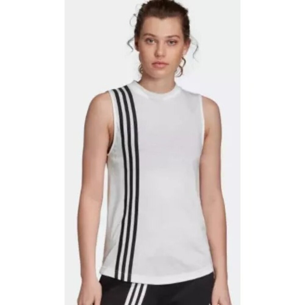 Adidas Women 3 Stripes Tank Top | Small